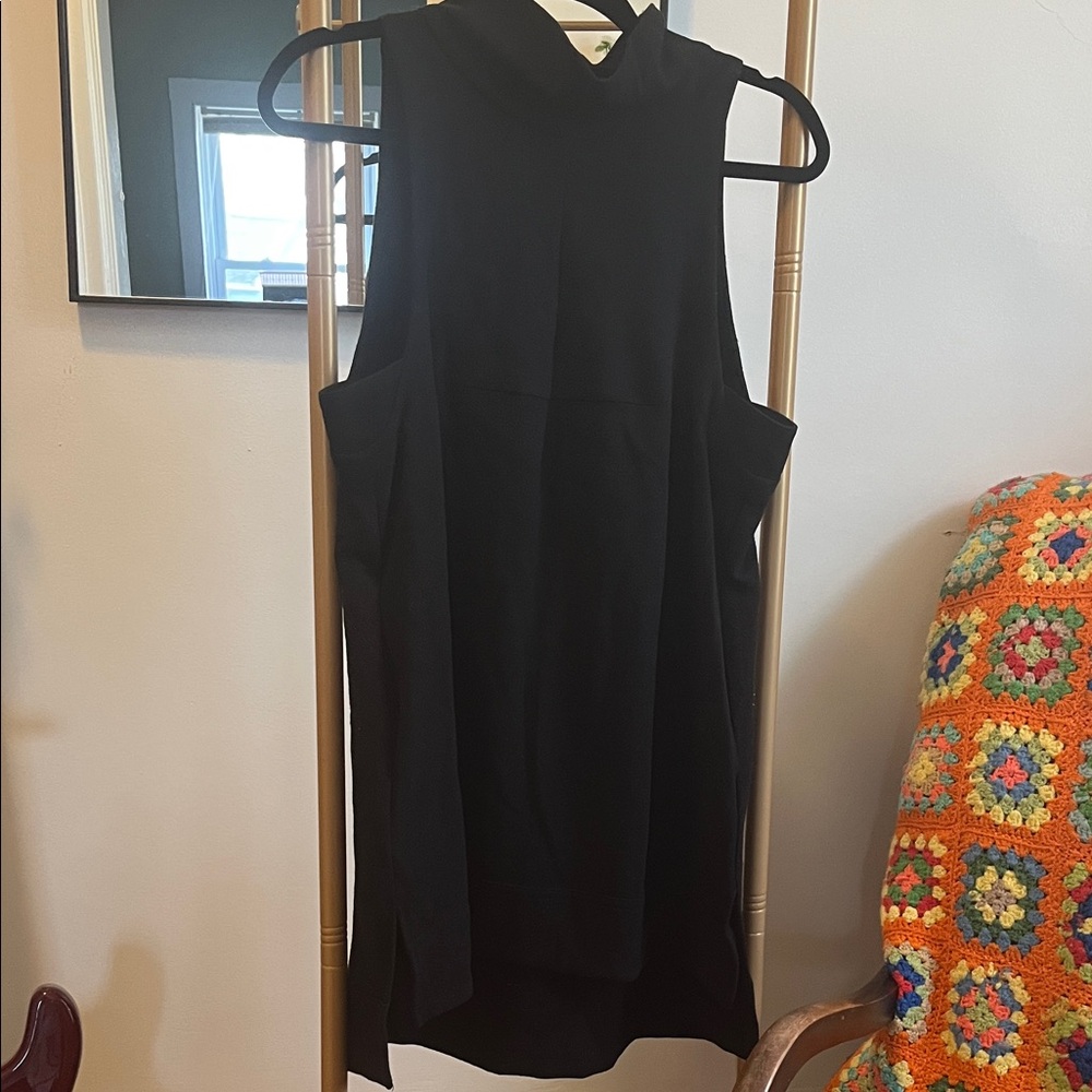 Free People Black Sleeveless High-Neck Tunic